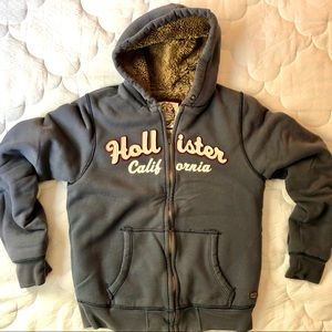 Hollister Men’s Faux Fur Lined Hooded Sweatshirt